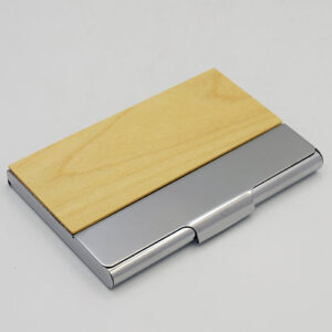 Wooden & metal card holder