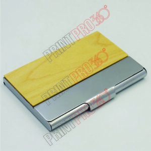 Wooden & metal card holder